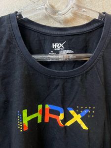 HRX Black Graphic T-Shirt