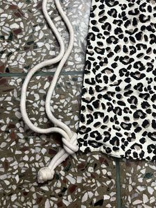 Leopard Print Drawstring Backpack