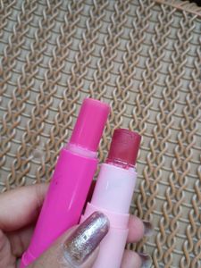 Lipstick + lip gloss combo - Red Pink brown