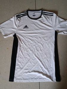Addidas climalite white sports t- shirt ( size s)