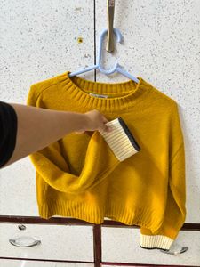 Mustard Yellow Knit Sweater