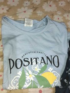 Positano Graphic T-Shirt &amp; Leopard Print Shorts Se