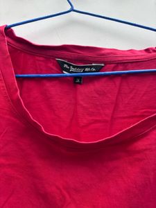 Red Tie-Sleeve T-Shirt