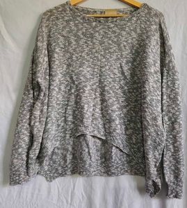 Cozy Grey Marled Knit Sweater