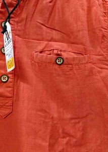 Coral Bandhgala Kurta Shirt