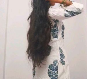 Elegant White Printed Kurta