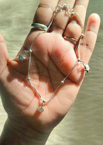 pure silver Star Charm Tone Ankle