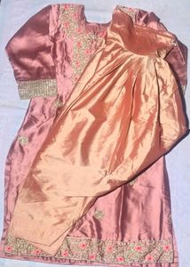Women's Premium Satin Silk Embroidered Kurta Pant