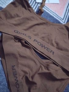 Girls Power Bralette &amp; High Waist Panty Set