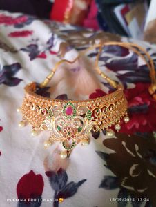 Exquisite CZ &amp; Pearl Choker Necklace