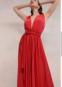 Elegant Red Maxi Dress