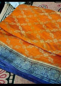orange and yellow sarees