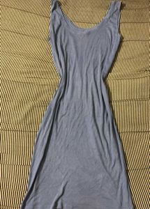Blue Sleeveless Midi Dress