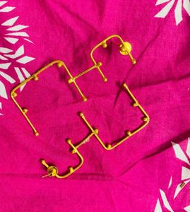 Geometric Gold Tone Earrings