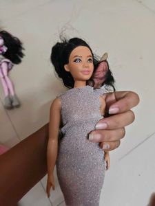 Sparkling Silver Dress Doll