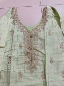 Mint Green Embroidered Salwar Kameez