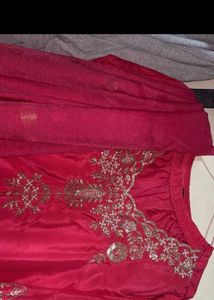 Fuchsia Embroidered Kurta with Palazzo