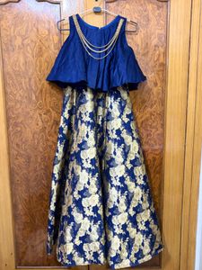 Beautiful Blue & Gold Gown