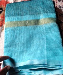 Striped Traditional Saree with Zari Border