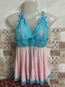 Beautiful Blue Lace Nightgown