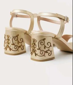 Embellished Block Heel Sandals