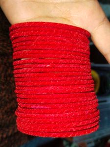 Red Velvet Bangle Set