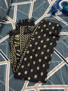 Elegant Black &amp; Gold duppata