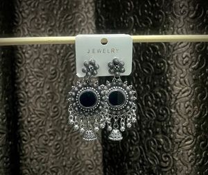 3 pair Silver Tone Drop Earrings