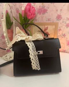 savanaa Cute little black bag Lace Bow