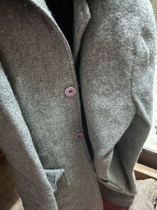 Elegant Grey Trench Coat With Cap