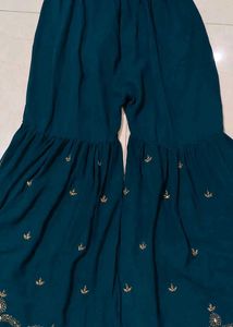 Elegant Teal Embroidered Kurta Set