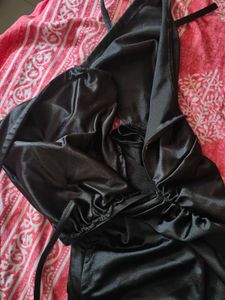 aesthetic off shoulder Black Bodycon Dress + freeb