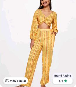 Stylish Yellow Co-ord Set with tags