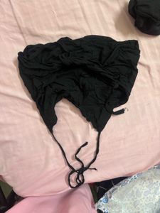 Chic Black Halter Bikini Top
