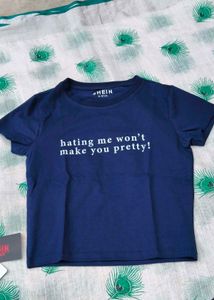 navy blue crop top