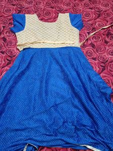 Cute Blue Polka Dot Dress