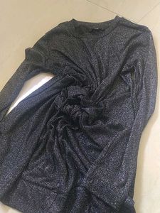 Sparkly Twist Front bodycon Mini Dress
