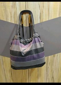 Striped Hobo Bag