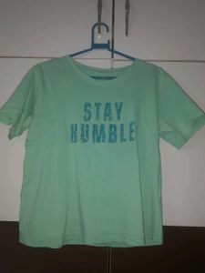 Teal "Stay Humble" Graphic T-Shirt