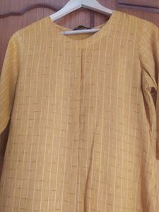 Self Weaved Mustard Kurti