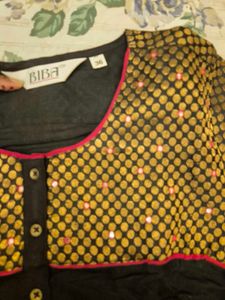 Black silk kurta