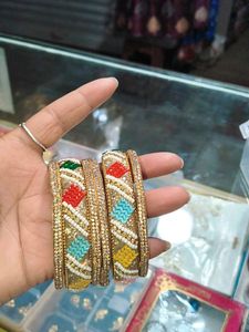Elegant Beaded Bangle Set