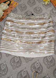 Sparkly Sequin Mini Skirt/Y2K skirt