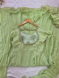 Elegant Green Kurta Set with Pants