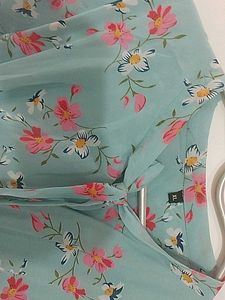 Floral Print A-Line Midi Dress.  size XL