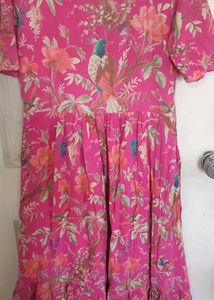 feeding Floral Bird Print Dress
