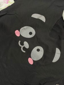 Cute Bow Panda Graphic T-Shirt 🐼
