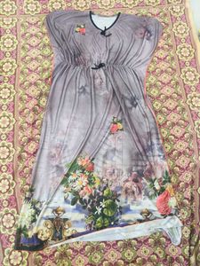 Floral Print Nightgown - Comfortable & Relaxing