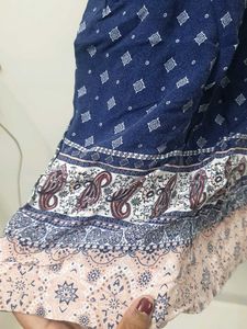 Blue Printed Dress