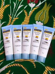 pack of 5 Neutrogena Ultra Sheer Sunscreen SPF 50+